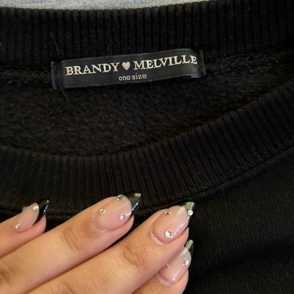 Black cropped crew neck - Picture 3 of 3